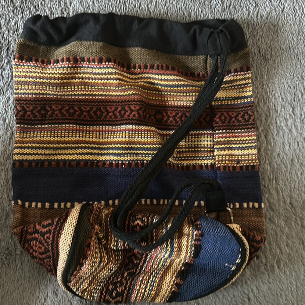 ❤️ Bohemian Canvas Drawstring Backpack/ Gym Sack String bag